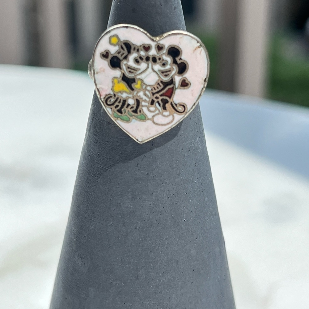 Mickey and Minnie Ring Adjustable and Vintage!